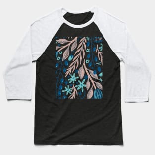 Floral Design Baseball T-Shirt